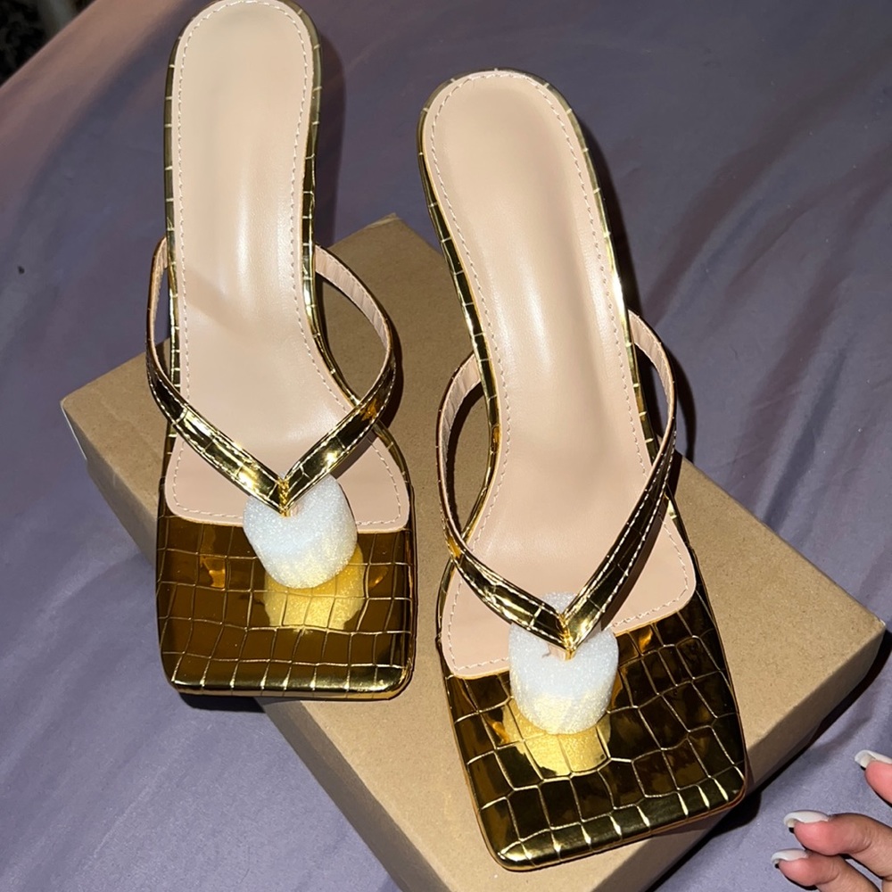 Gold heels